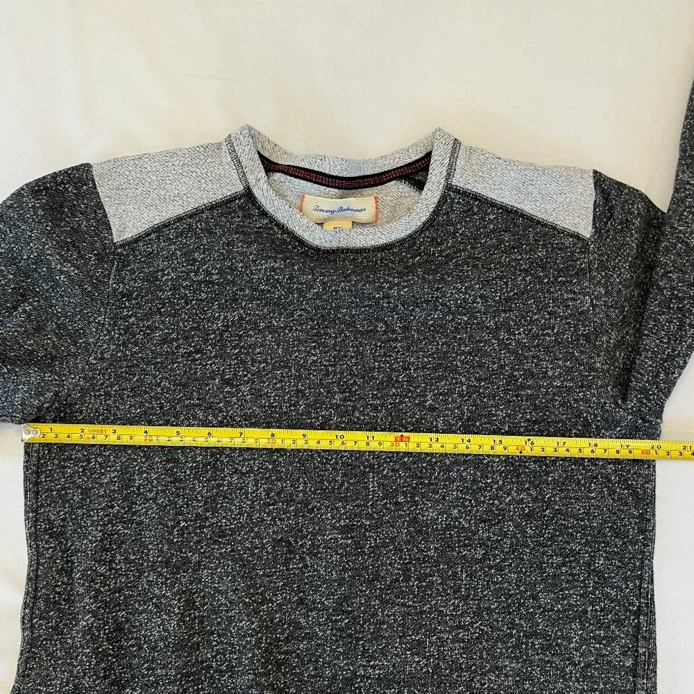 Tommy Bahama Grey Long Sleeve Red Marlin Womens Pullover Fleece Sweater | Size M